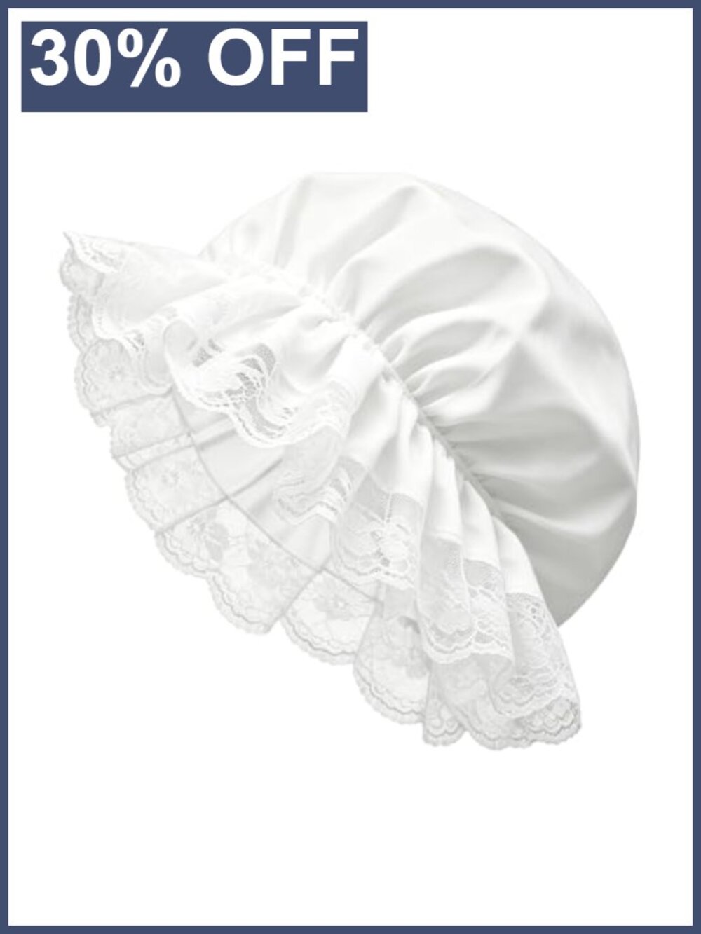 Victorian Mob Cap Sleeping Bonnet Colonial Pilgrim Halloween Costume Hat Lace